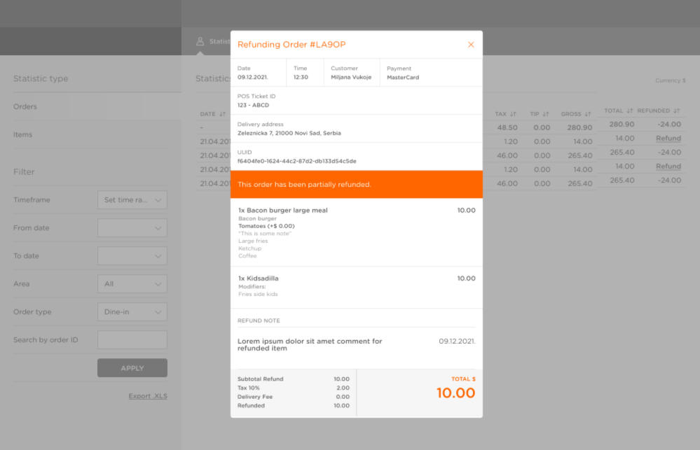 How to refund Order?