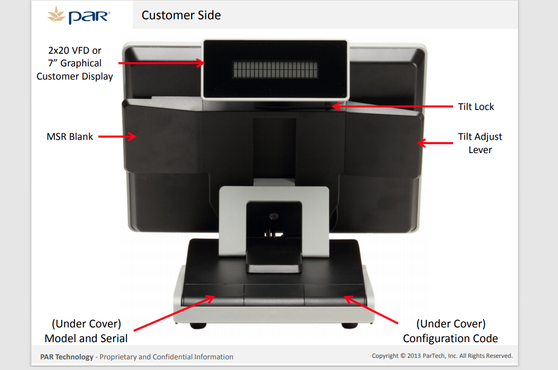 How do I locate the model and serial numbers on PAR EverServ terminals?