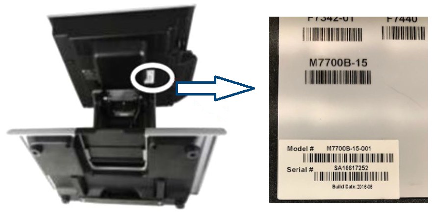 How do I locate the model and serial numbers on PAR EverServ terminals?